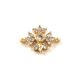 Link - Snowflake - Gold Plated - Zircon deco - 14 x 11 x 3mm
