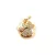 Pendant - Paw - Gold Plated - Zircon deco - 11 x 10 x 2mm