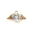 Pendant - Gold Plated - Zircon deco - 11 x 19 x 5mm