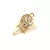 Pendant - Gold Plated - Zircon deco - 18 x 9 x 6mm