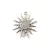 Pendant - Star - with Ring - Zircon deco - 17 x 16 x 2mm