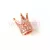 Link - Crown - Rose Gold Colour - Zircon deco - 10x12mm