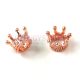 Link - Crown - Rose Gold colour - Zircon deco - 7x11mm