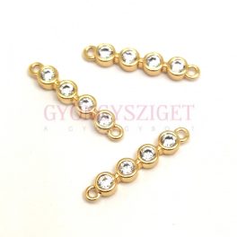 Link - Gold Colour - Zircon deco - 16x3mm
