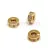Metallic bead - Rondelle  - Gold Colour - Crystal Zircon deco - 7x3mm