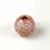 Metallic bead - Round - Rose Gold Colour - Zircon deco - 10mm
