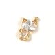 Pendant - Gold Plated - Zircon deco - 15 x 8 x 3.5 mm