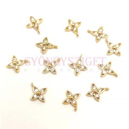 Link - Star - Gold Colour - Zircon deco - 8x7mm