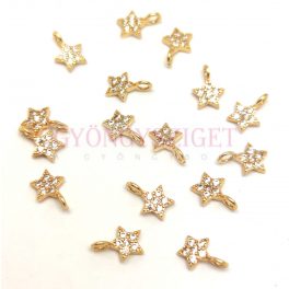 Link - Star - Gold Colour - Zircon deco - 8x6mm