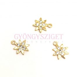 Link - Star - Gold Colour - Zircon deco - 8x7mm