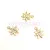 Link - Star - Gold Colour - Zircon deco - 8x7mm