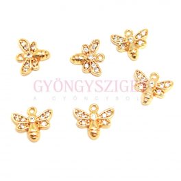 Link - Bee - Gold Colour - Zircon deco - 9x10mm