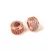 Metallic bead - Cilinder - Rose Gold Colour - Crystal Zircon deco - 10x6mm