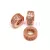 Metallic bead - Cilinder - Rose Gold Colour - Crystal Zircon deco - 8x4mm