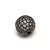 Metallic bead - Round - Gray - Zircon deco - 10mm