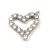 Pendant - Platinum Colour - Zircon deco - 15 x 13 x 2mm