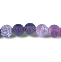 Agate - round bead - matte purple - 8mm