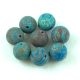 Agate - round bead with blue veins - matt - 6mm