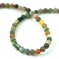 Agate - round bead - Indian - 8mm - strand