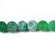Achát gyöngy - matt emerald - 10mm (kb. 38db/szál)
