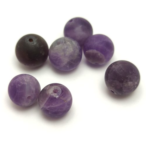 Amethyst - matt - round bead - 10mm