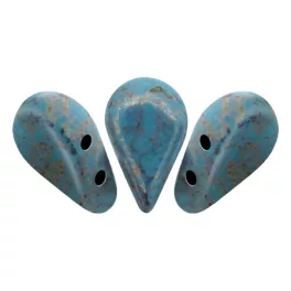 Amos® par Puca®gyöngy - Opaque Aqua Bronze - 5x8 mm