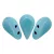 Amos® par Puca®gyöngy - Opaque Aqua - 5x8 mm