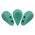 Amos® par Puca®gyöngy - Opaque Green Turquoise - 5x8 mm