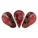 Amos® par Puca®gyöngy - Opaque Coral Red Ladybug - 5x8 mm