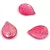 Apple Leaf - cseh üveg szirom gyöngy - Crystal Red AB - 18x13mm