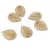 Apple Leaf - cseh üveg szirom gyöngy - Crystal Gold Matt - 18x13mm