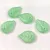 Apple Leaf - cseh üveg szirom gyöngy - Crystal Matt Mint - 18x13mm