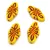 Czech Pressed Arabesque Glass Beads - Jonquil Red - 19x9mm