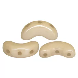   Arcos® par Puca®gyöngy - Opaque Ivory Ceramic Look - 5x10 mm