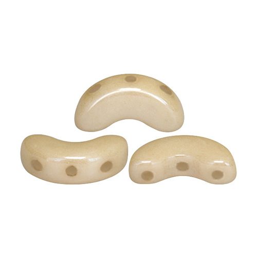 Arcos® par Puca®gyöngy - Opaque Ivory Ceramic Look - 5x10 mm