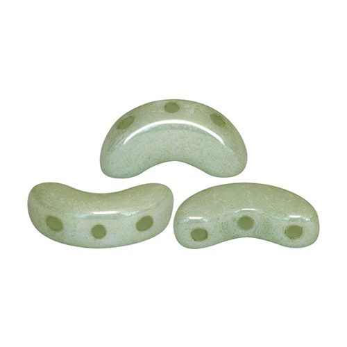 Arcos® par Puca®gyöngy gyöngy - white green luster - 5x10 mm