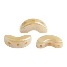 Arcos® par Puca®gyöngy - Opaque Beige Luster - 5x10 mm