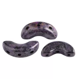   Arcos® par Puca®gyöngy - Metallic Matt Violet Spotted - 5x10 mm