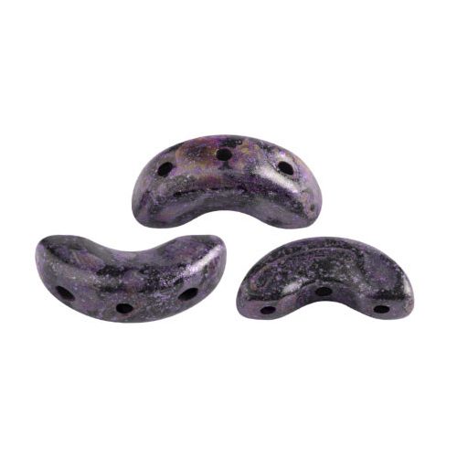 Arcos® par Puca®bead - Metallic Matt Violet Spotted - 5x10 mm