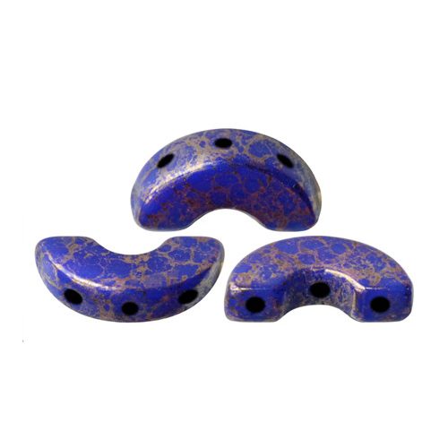 Arcos® par Puca®gyöngy - Opaque Sapphire Bronze - 5x10 mm