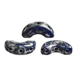   Arcos® par Puca®gyöngy - Opaque Dark Sapphire New Picasso - 5x10 mm