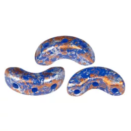   Arcos® par Puca®gyöngy - Frost Royal Blue Tweedy - 5x10 mm
