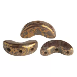   Arcos® par Puca®gyöngy - Opaque Dark Grey Bronze - 5x10 mm