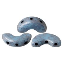   Arcos® par Puca®gyöngy - Opaque Blue Turquoise Bronze - 5x10 mm