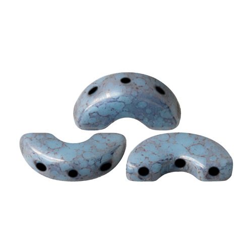 Arcos® par Puca®gyöngy - Opaque Blue Turquoise Bronze - 5x10 mm