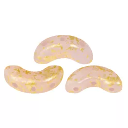   Arcos® par Puca®gyöngy - Frost Sweet Pink Splash - 5x10 mm