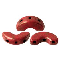   Arcos® par Puca®gyöngy - Opaque Coral Red Bronze - 5x10 mm