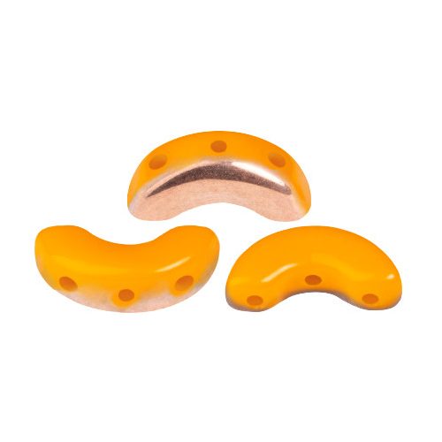 Arcos® par Puca®gyöngy - Frost Tangerine Capri Gold - 5x10 mm