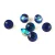 AURORA kristály chaton - 8mm - Bermuda Blue