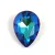 AURORA Körte kaboson - 14x10mm - Bermuda Blue